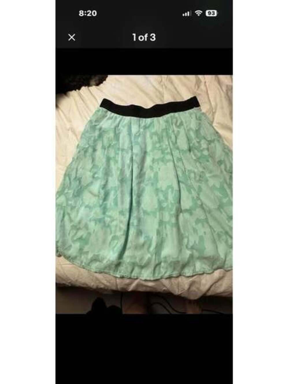 Honey & Lace Mint Floral Skirt Size 3XL